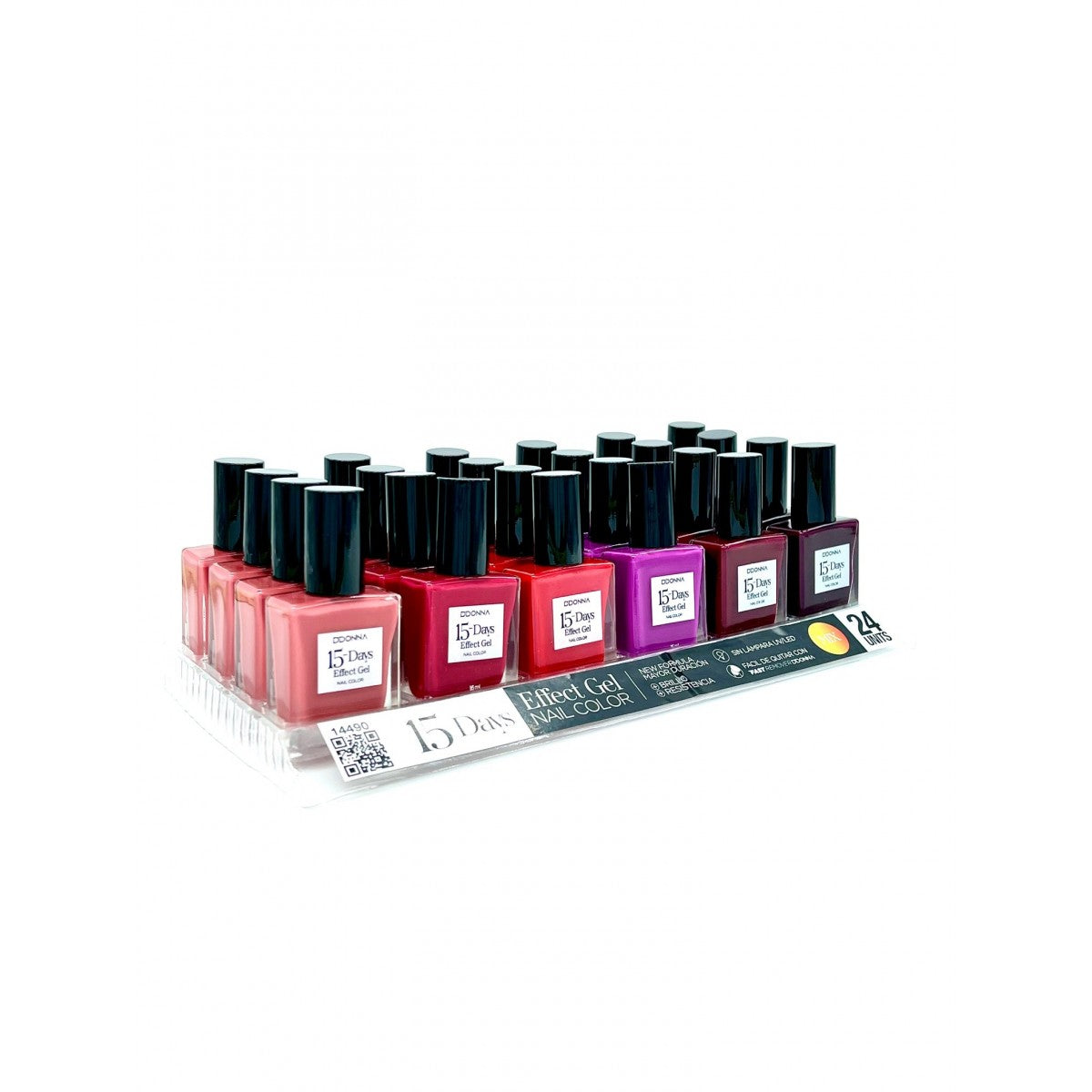 ESMALTE DE UÑAS 15 DAYS EFFECT GEL 6 COLOURS 90