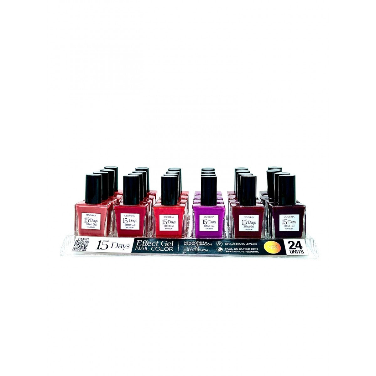 ESMALTE DE UÑAS 15 DAYS EFFECT GEL 6 COLOURS 90