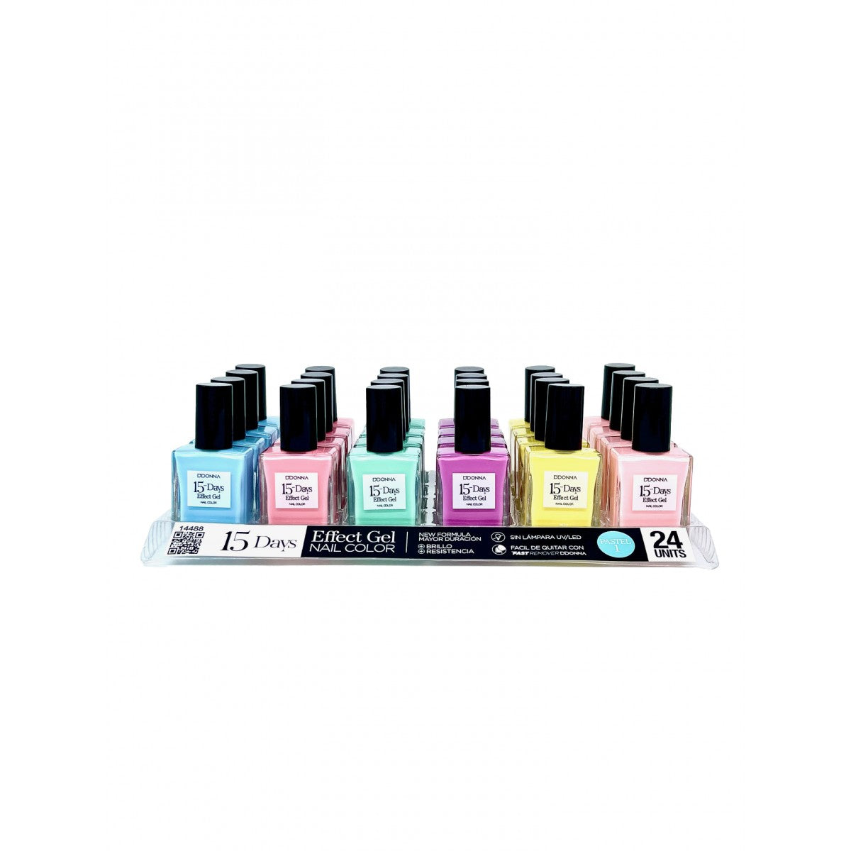 ESMALTE DE UÑAS 15 DAYS EFFECT GEL 6 COLOURS 88