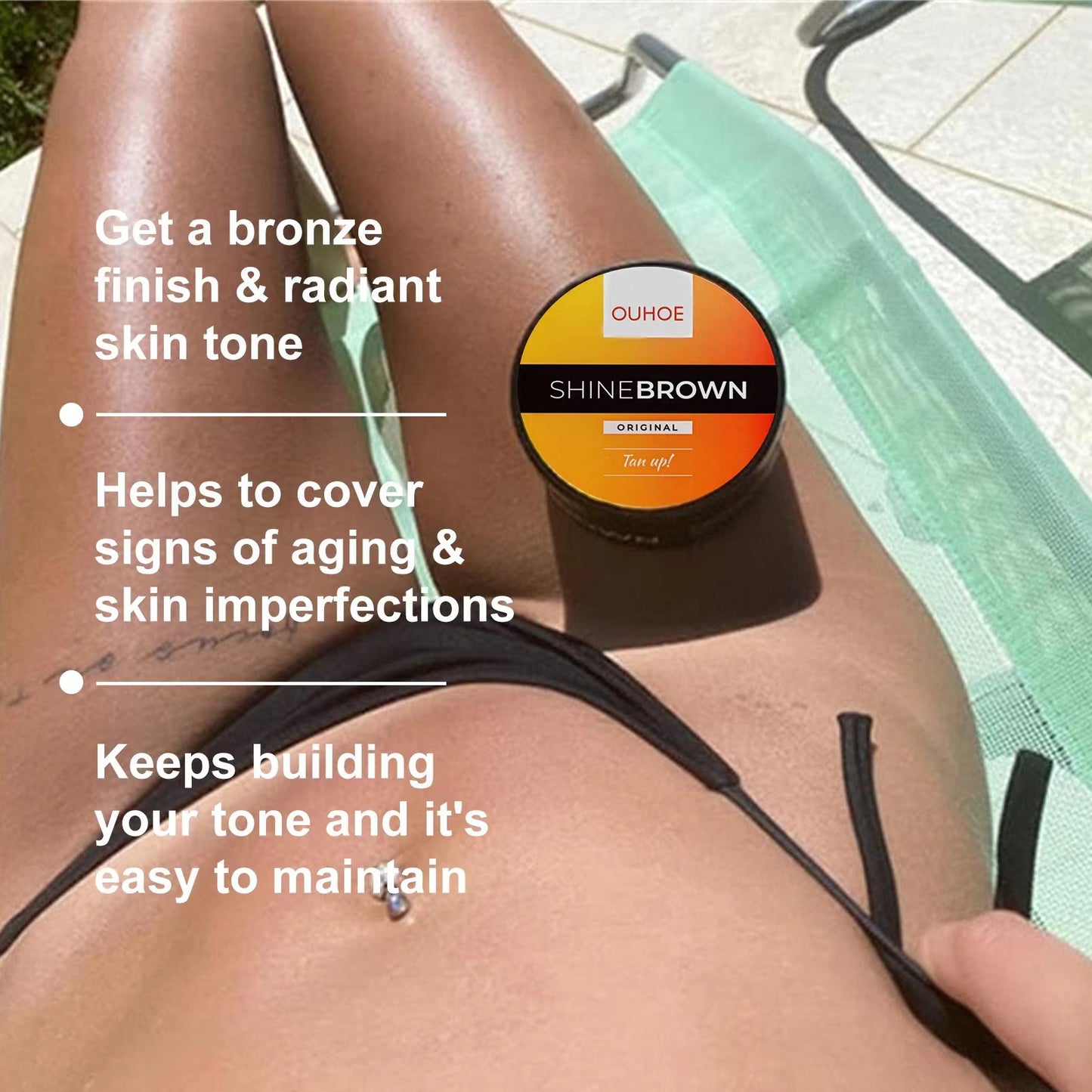 Crema Bronceador Corporal potenciador del bronceado