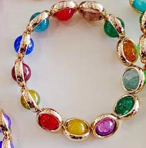 Pulsera bolitas multicolor