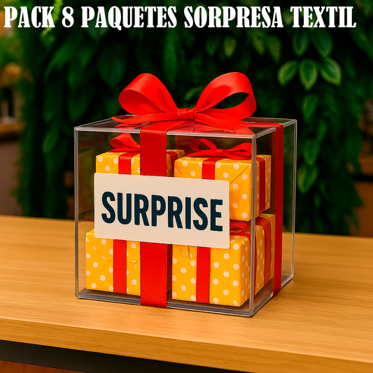 Pack 8 Paquetes Sorpresa Textil